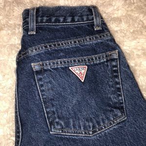 GUESS dark wash vintage mom jeans